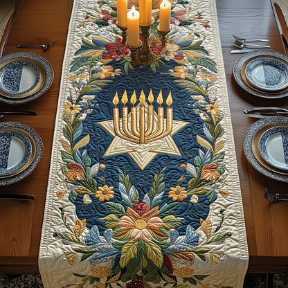 Jewish Hanukkah Quilted Table Runner GFTOTP415