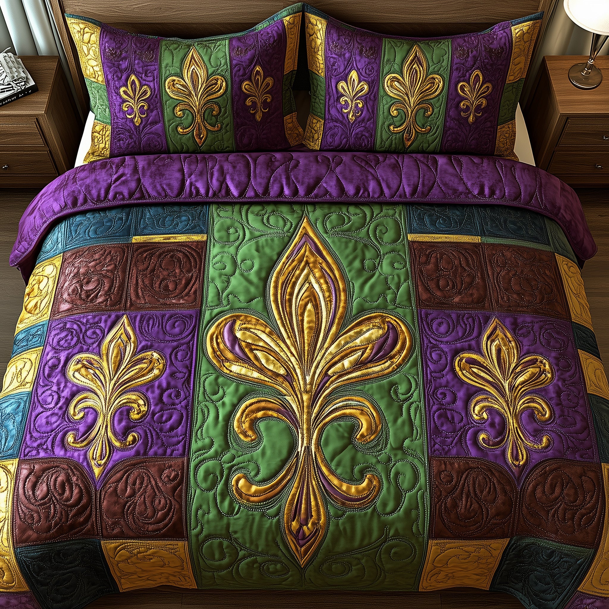 mardi gras bedding