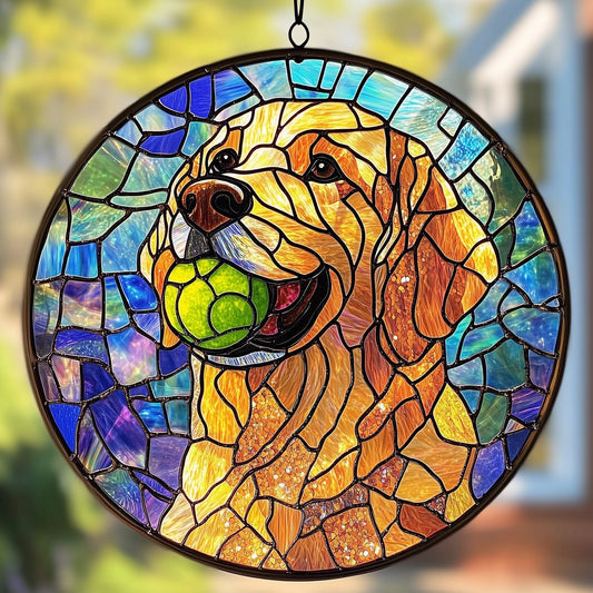 Happy Golden Retriever Suncatcher GFTOTP4773