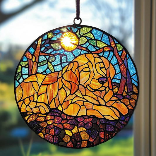 Happy Golden Retriever Suncatcher GFTOTP4777