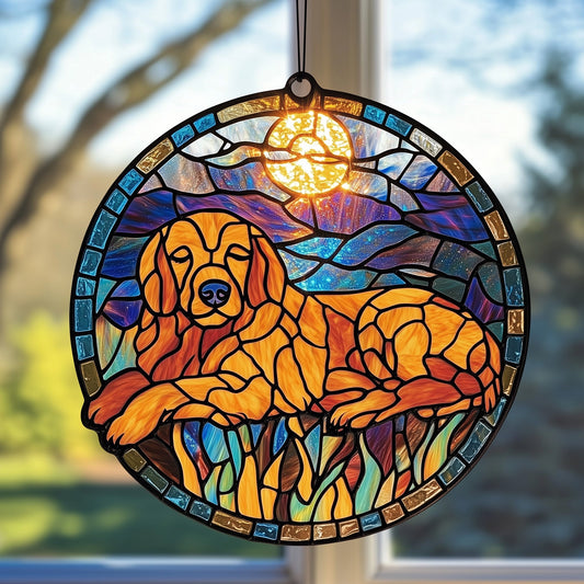 Happy Golden Retriever Suncatcher GFTOTP4778