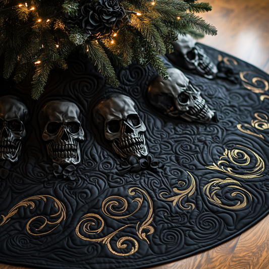 Elegant Skull Quilted Tree Skirt GFTOTP778