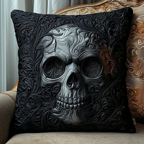 Elegant Skull Quilted Pillow Case GFTOTP835