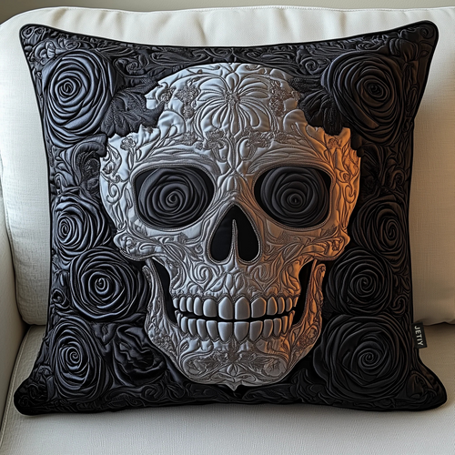 Elegant Skull Quilted Pillow Case GFTOTP836