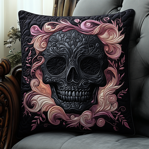 Elegant Skull Quilted Pillow Case GFTOTP837