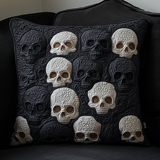 Elegant Skull Quilted Pillow Case GFTOTP840