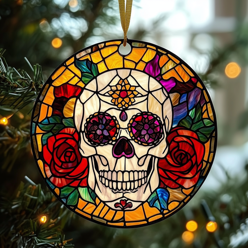 Elegant Skull Mica Ornament GFTOTP953