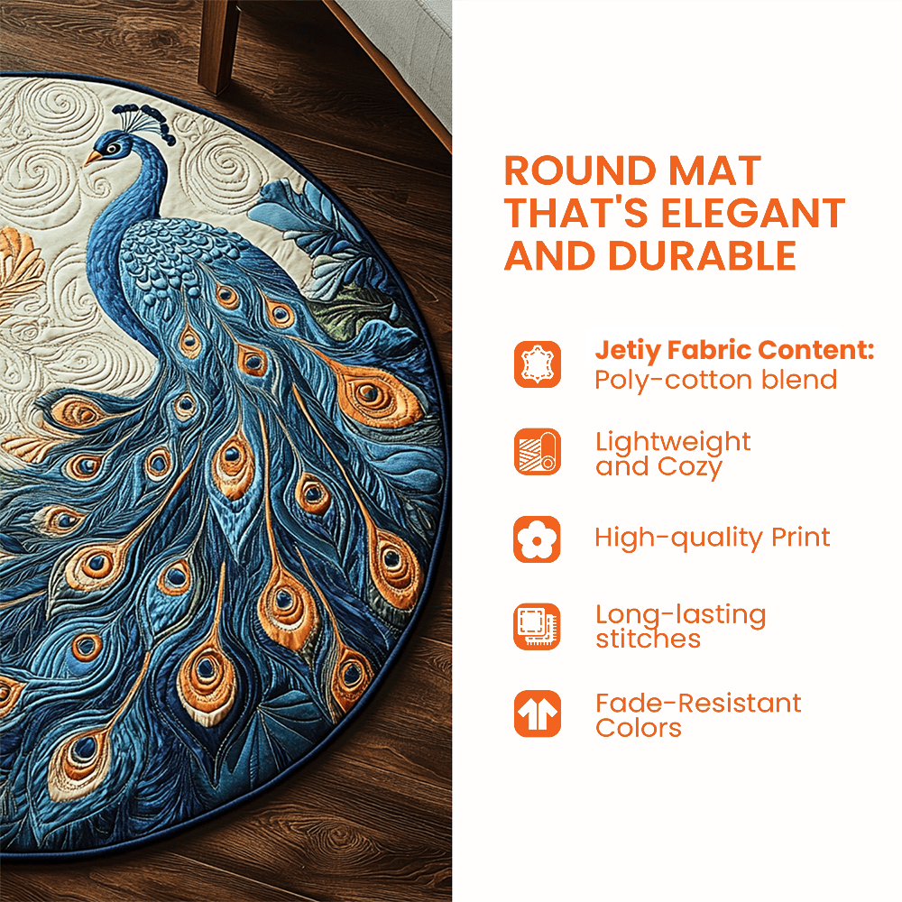 Sunshine Elephant Quilted Round Mat GFTOTP3011