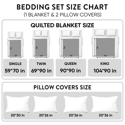 King of Shadows 3-Piece Quilted Bedding Set GFTOHD1450