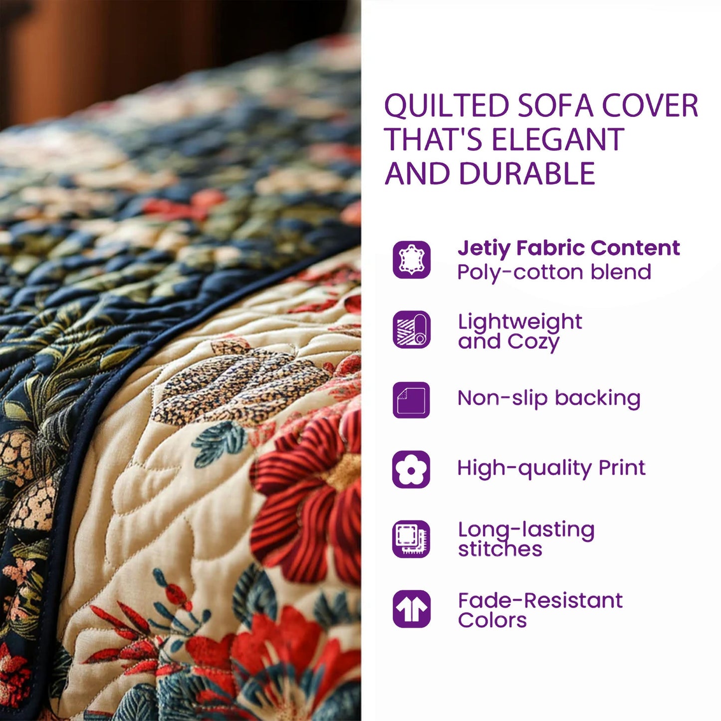 Bear Glacier Quilted Sofa Cover GFTOPND2169